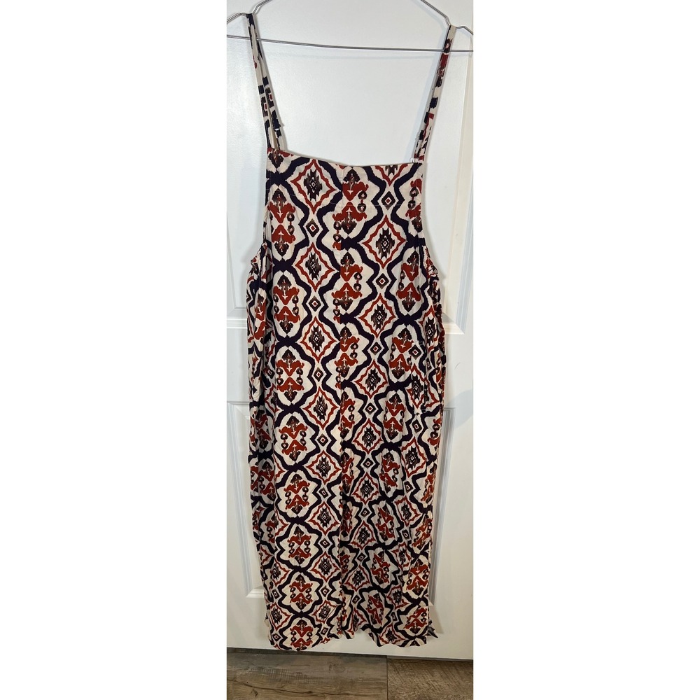 Unbranded Womens Jumpsuit Geometric Ikat Print Wide Leg Size Large